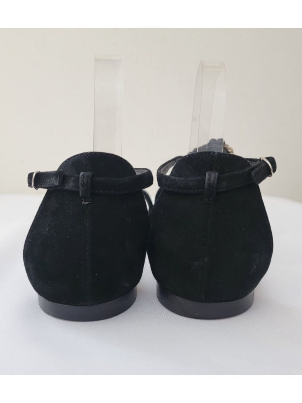 Giuseppe Zanotti Black Leather Strappy Crystal Beaded Flat Sandals Women's Sz 41 - Picture 3 of 9